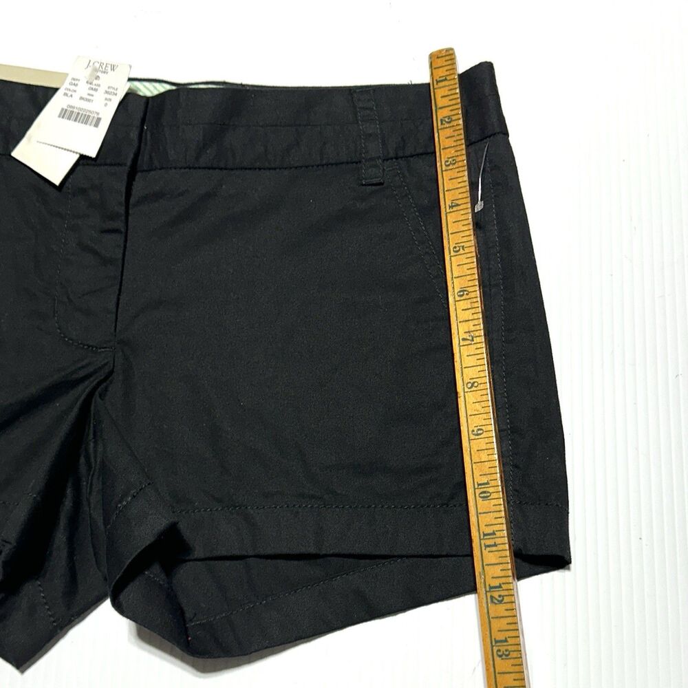 J.Crew Chino Classic Twill Shorts Womens Size 0 Black City Fit Broken In 3” NWT - Picture 8 of 9